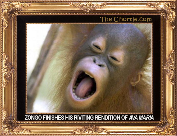 Zongo finishes his riviting rendition of Ava Maria.