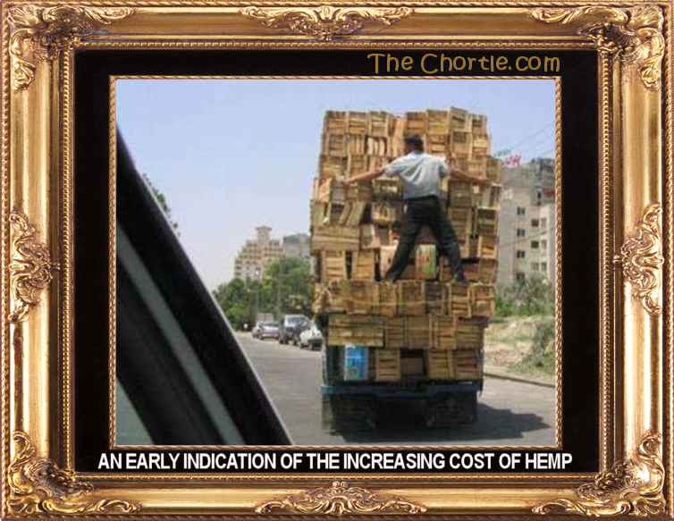 An early indication of the increasing cost of hemp.
