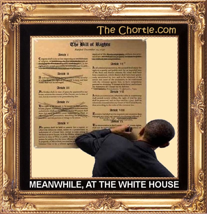 Meanwhile, at the White House