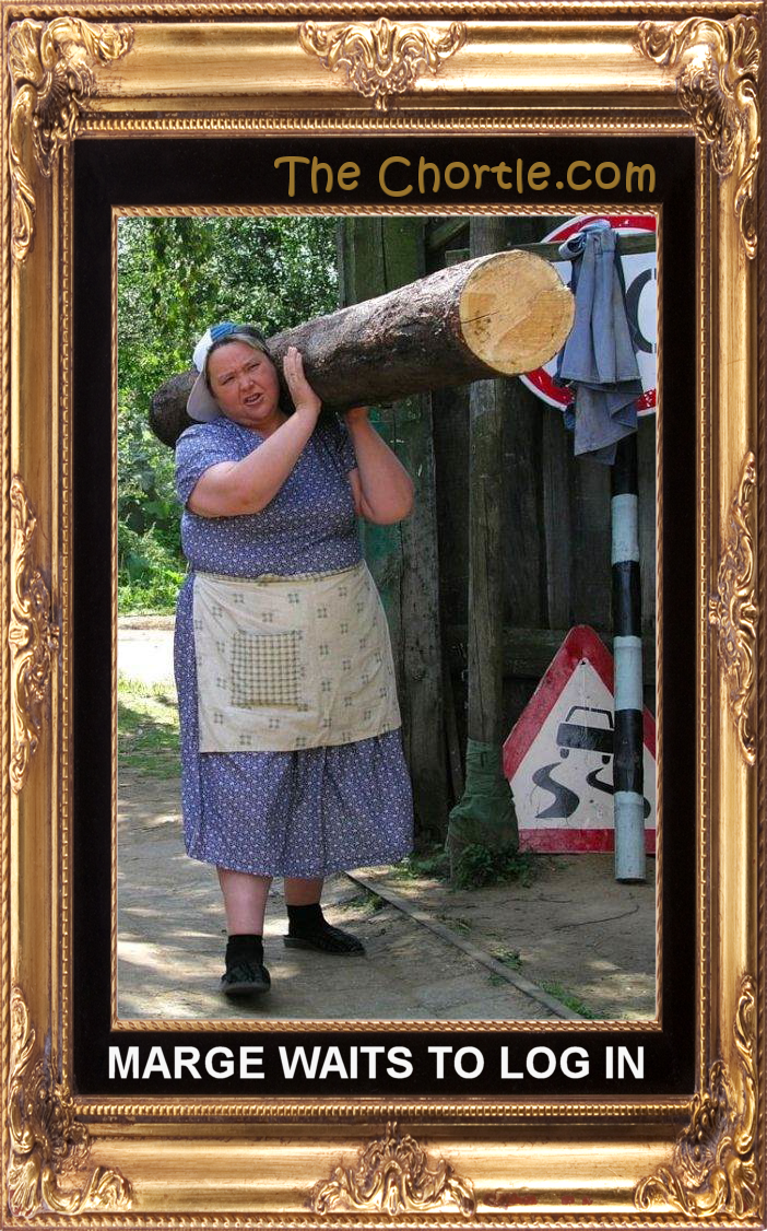 Marge waits to log in.