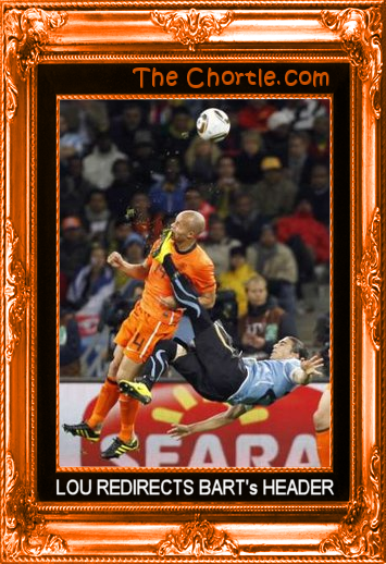 Lou redirects Bart's header.