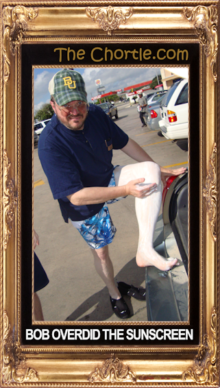 Bob overdid the sunscreen.