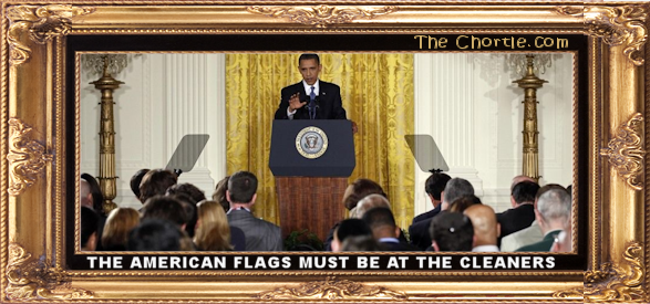 The American flags must be at the cleaners.