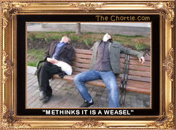 "Methinks it is a weasel"