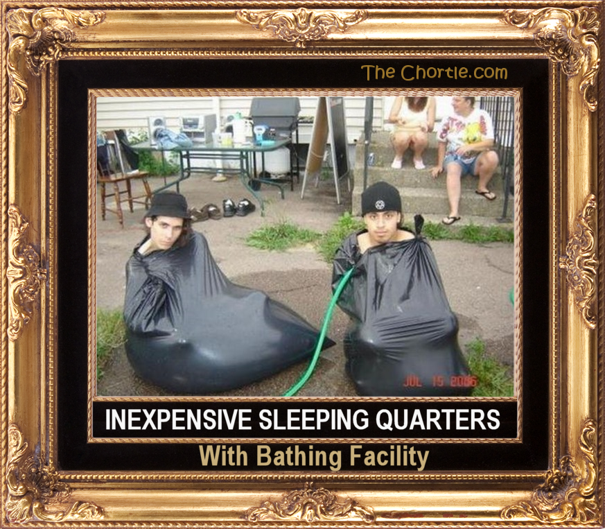 Inexpensive sleeping quarters with bathing facility