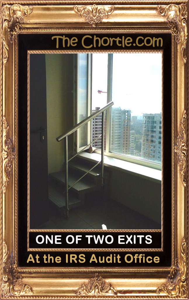 One of two exits from the IRS audit office.