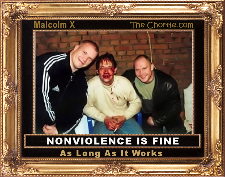 Nonviolence is fine as long as it works. Malcolm X