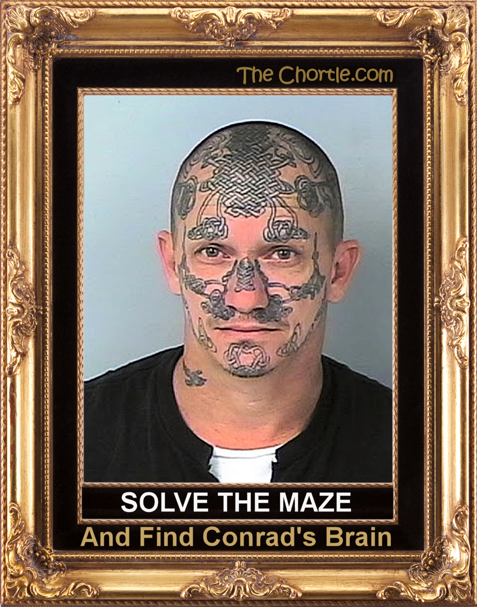 Solve the maze and find Conrad's brain.