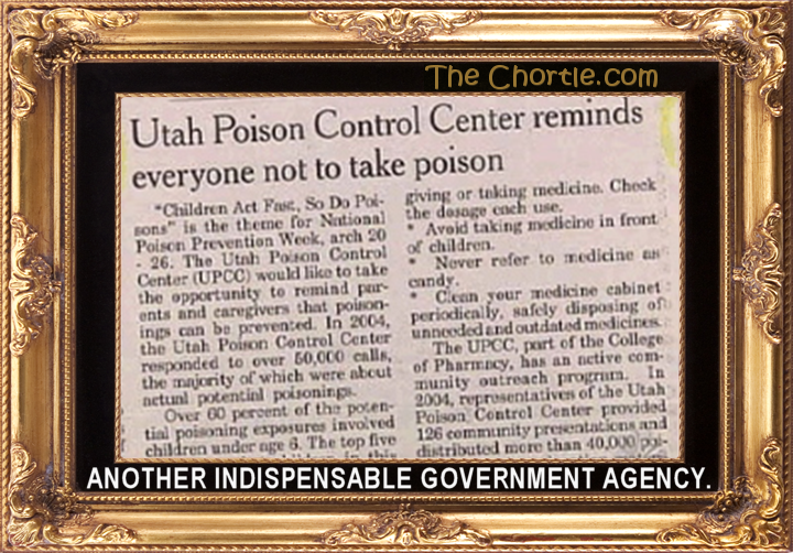 Anothe indispensable government agency