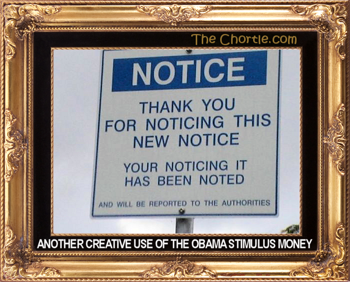 Another creative use of Obame stimulus money