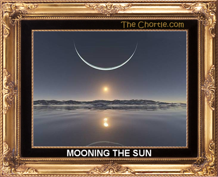 Mooning the sun