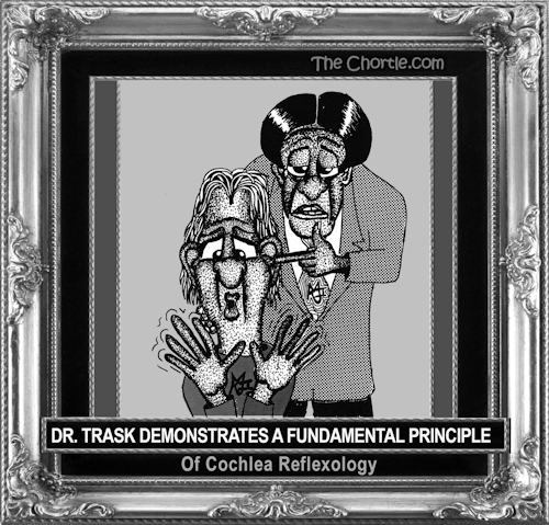 Dr. Trask demonstrates a fundamental principle of cochlea reflexology