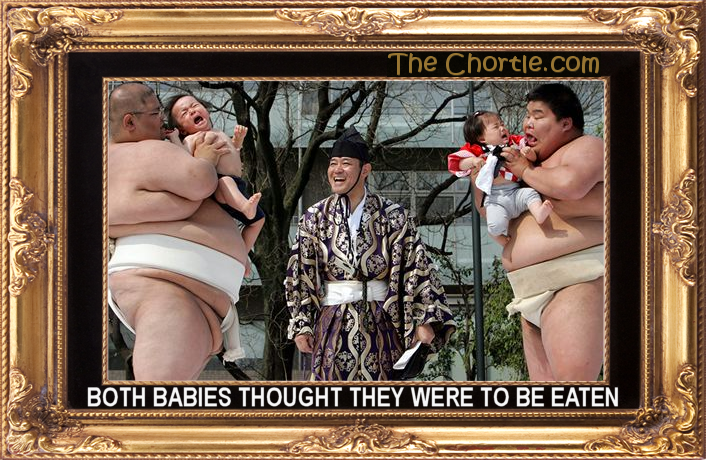 Both babies thought they were to eaten