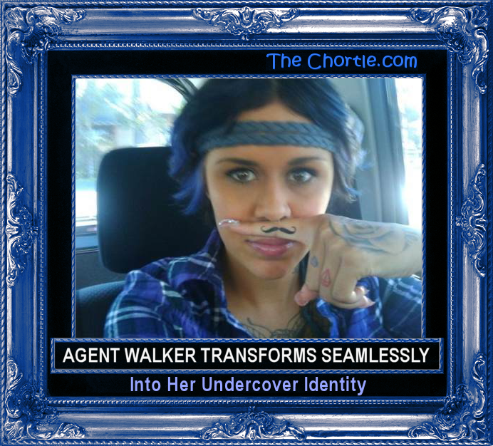 Agent Walker transforms seamlessly into her undercover identity