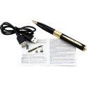 Spy Pen Camera DVR (Gold) - Amazing Video Recorder Hidden Camera Pen Dvr Quality and Durable on Cheap Price - Pen with Camera and 8GB Free SD Memory Card - Super Thin and Best Reliable - 30 Days Full Money Back Guarantee and 1 Year Product Warranty!